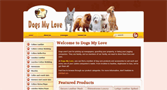Desktop Screenshot of dogsmylove.com